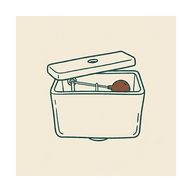 Icon of an open cistern with a float inside for toilet cistern repair swindon callers